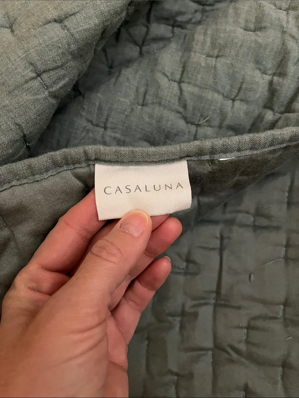 Casaluna Cashmere Blend Quilt Sage Green Queen size